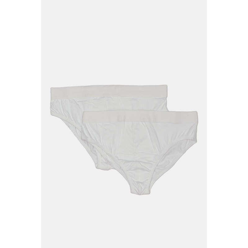 Men White Brief Set (Pack of 2)