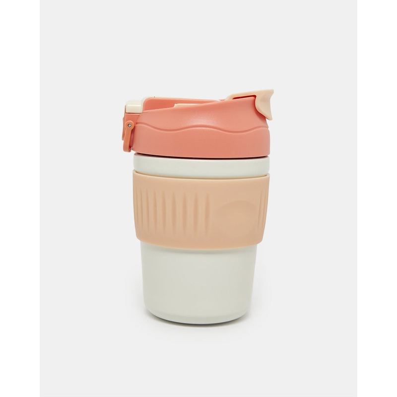 Pink And White Travel Mug