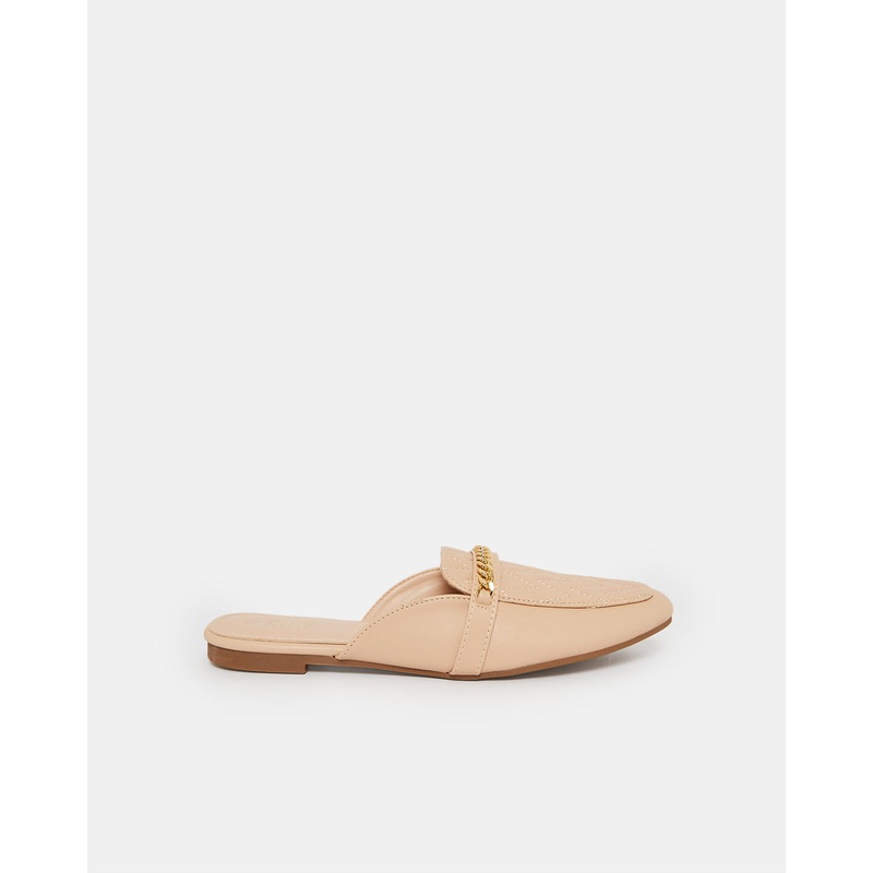 Women Beige Loafer Mules|EU36|EU37|EU38|EU39|EU40|EU41