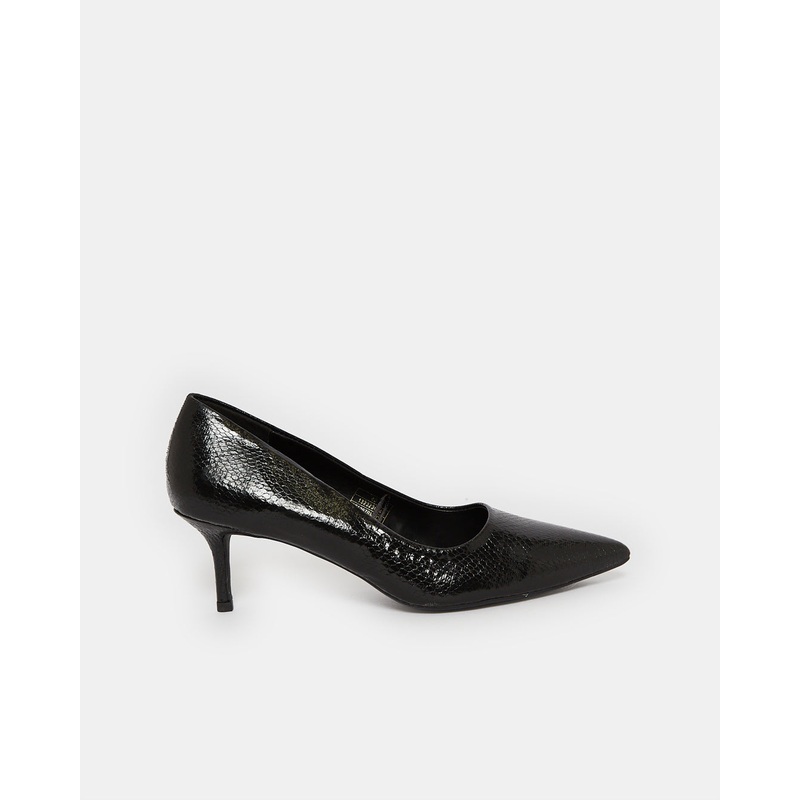 Women Black Snake Court Shoes|EU36|EU37|EU38|EU39|EU40|EU41