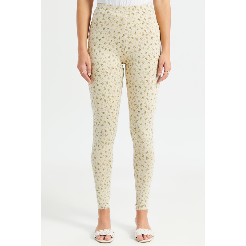 Women Yellow Printed Leggings|UK8|UK10|UK12|UK14|UK16|UK18