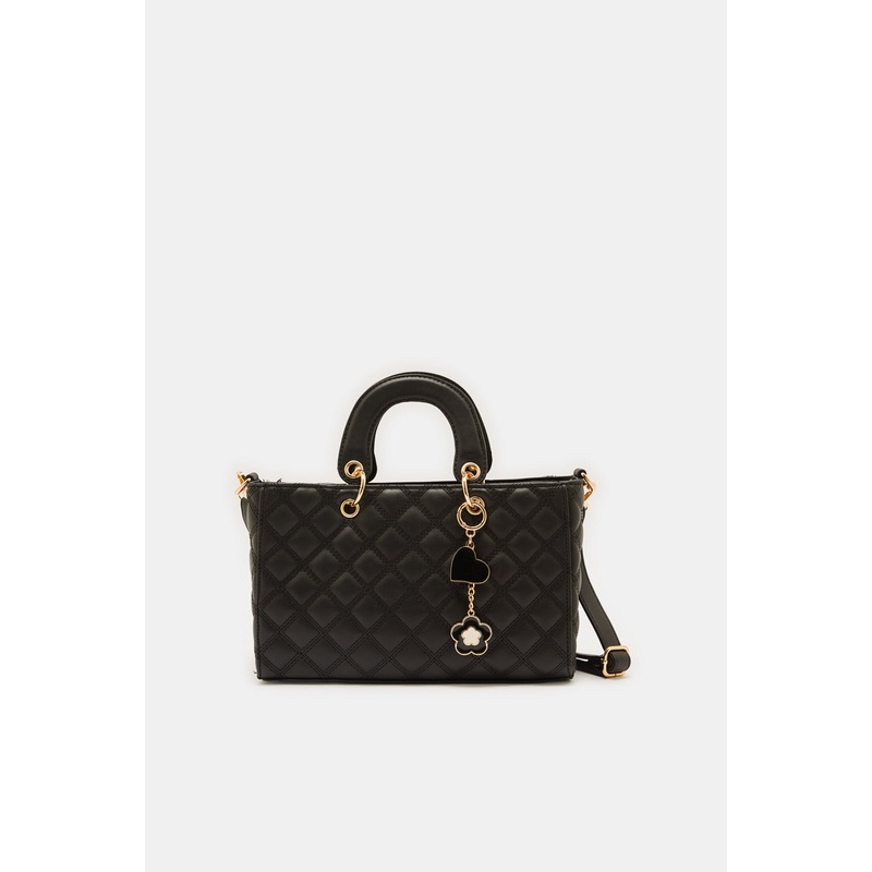 Black Quilted Day Bag
