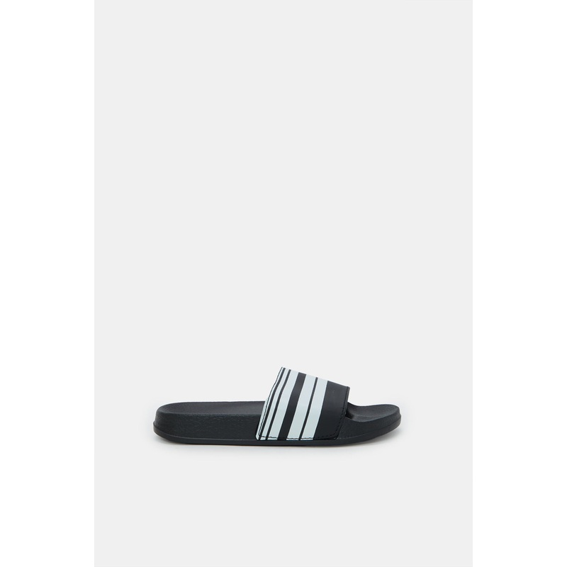Boys Black Padded Slide|EU32|EU33|EU34|EU35|EU36|EU37|EU38|EU39