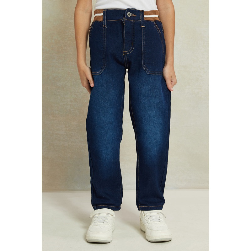 Boys Navy Solid Jeans|2-3 Years|3-4 Years|4-5 Years|5-6 Years|6-7 Years|7-8 Years