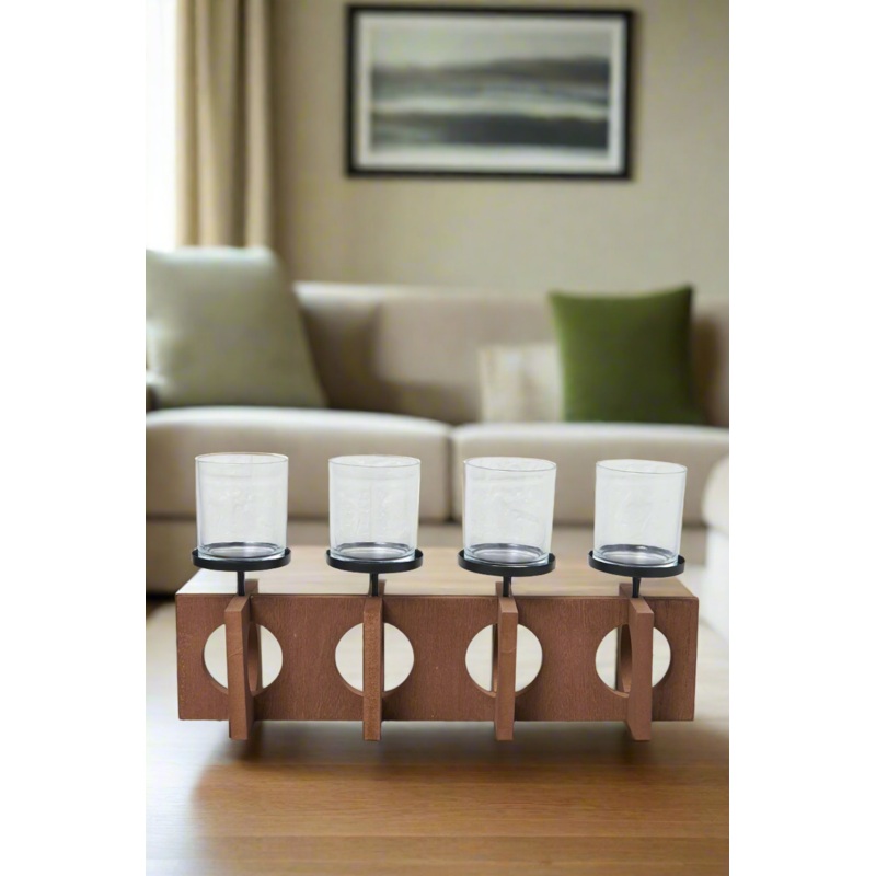 Brown Candle Holder Set (5 Piece)