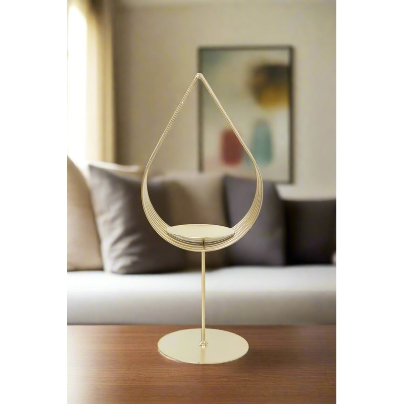 Gold T-Light Metal Candle Holder