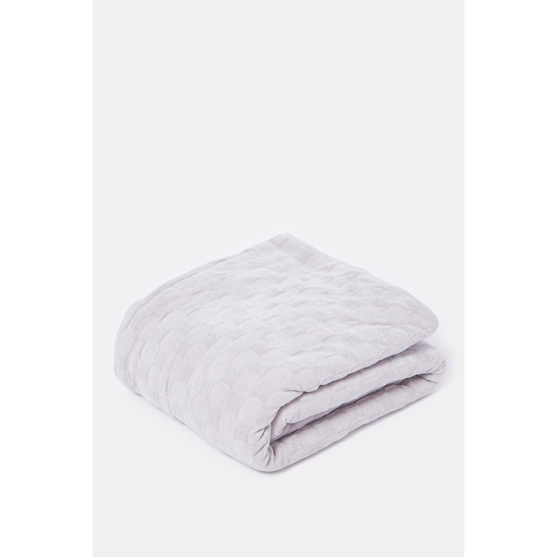 Grey Reversible Sherpa Blanket (Single Size)
