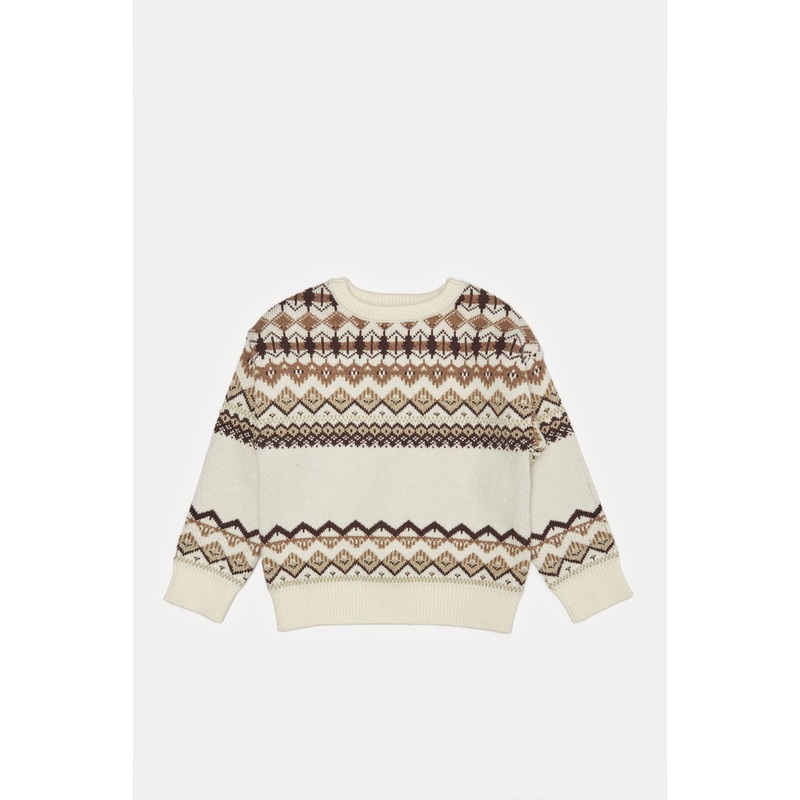 Infant Boys Cream Knitted Pullover