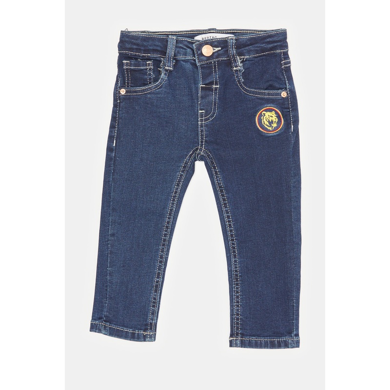 Infant Boys Navy 5 Pocket Denim Pants