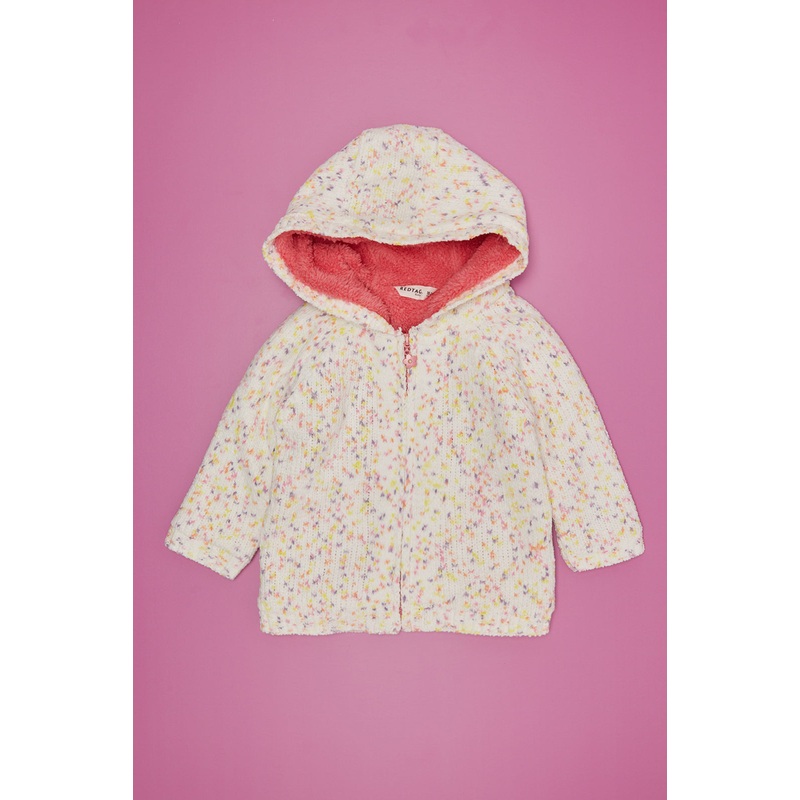 Infant Girls Ivory Zipper Heavy Jacket
