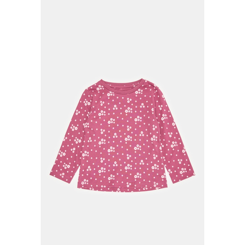 Infant girls Red Printed Long Sleeve T-Shirt