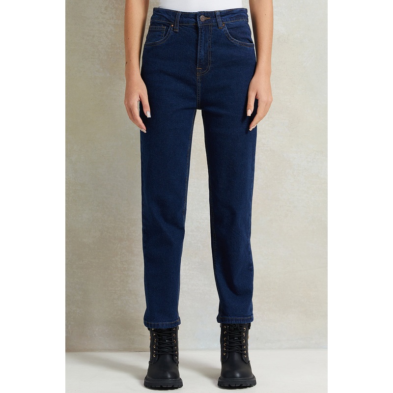 Senior Girls Navy Basic Straight Fit Jeans