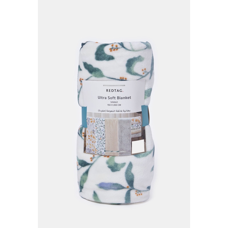 White Printed Blanket (Single Size)