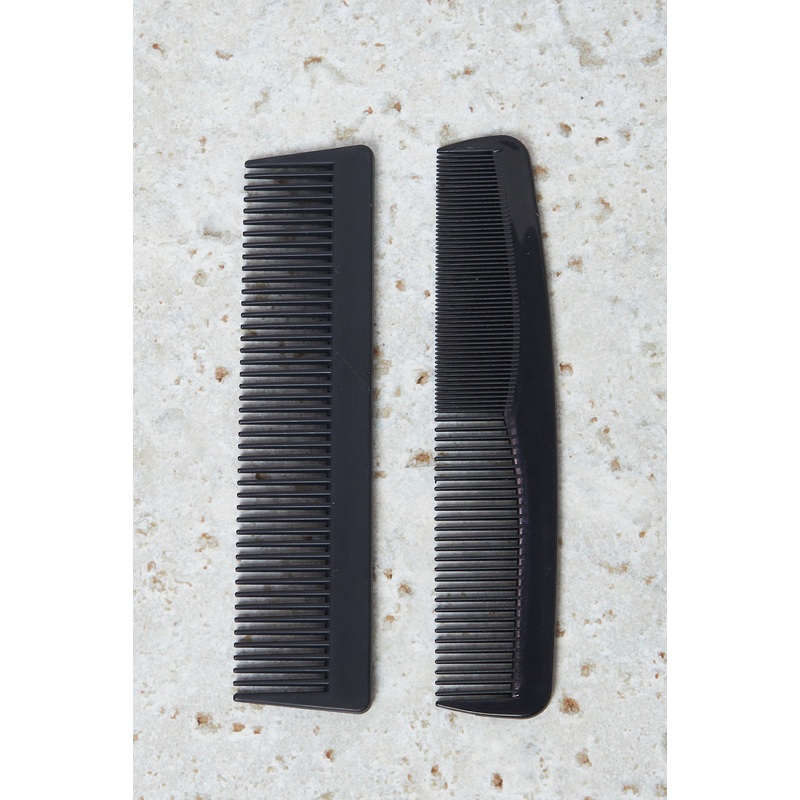 Women Black Hair Comb Set (2 Piece)