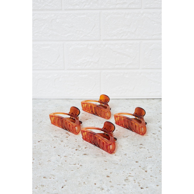 Women Brown Hair Claw Set (4 Piece)