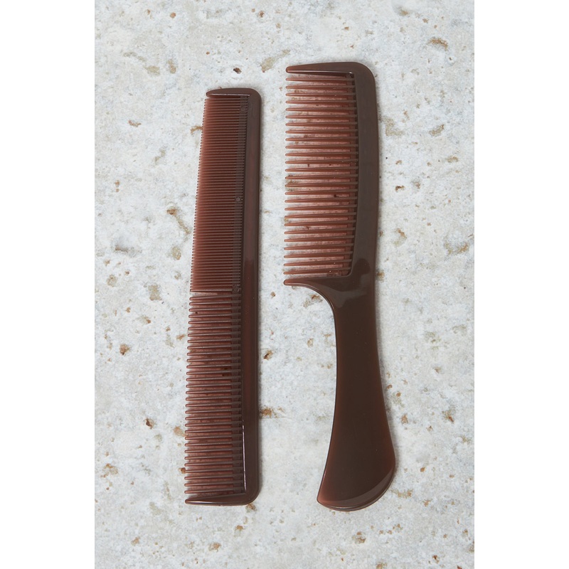Women Brown Solid Hair Comb Set (2 Piece)