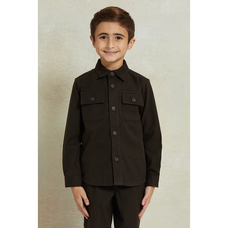 Boys Brown Coordinate Shirt|2-3 Years|3-4 Years|4-5 Years|5-6 Years|6-7 Years|7-8 Years