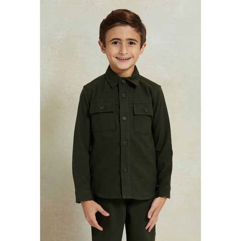Boys Olive Coordinate Shirt|2-3 Years|3-4 Years|4-5 Years|5-6 Years|6-7 Years|7-8 Years