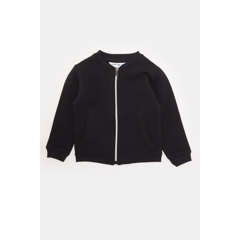 Infant Boys Black Jacquard Sweatshirt