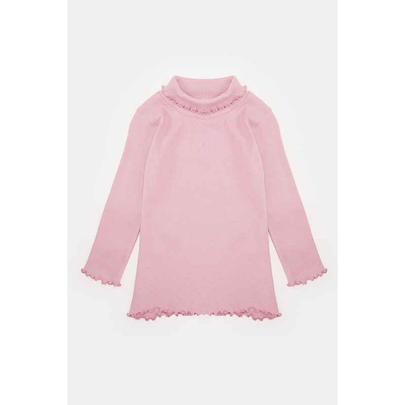 Infant Girls Lilac Ribbed T-Shirt
