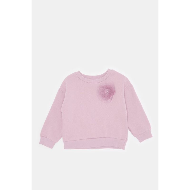 Infant Girls Mauve Embellished Sweatshirt