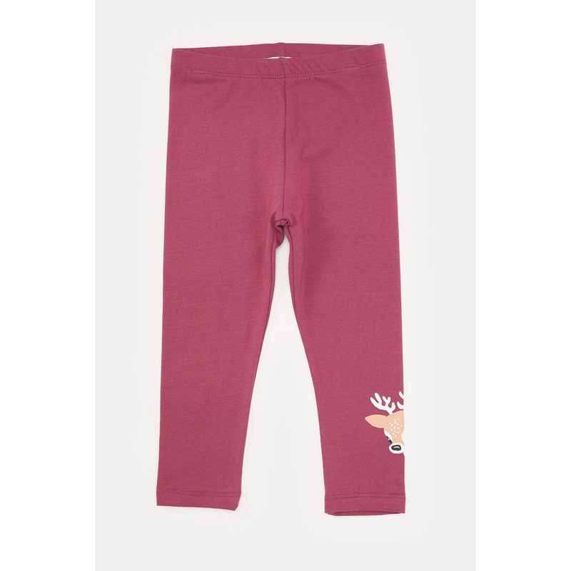 Infant Girls Mauve Placement Print Leggings