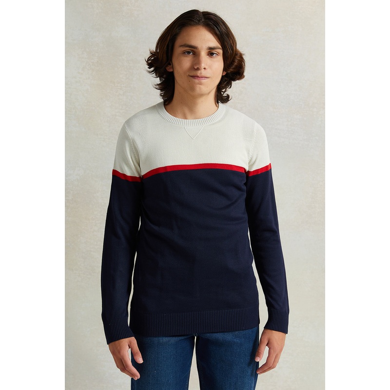 Senior Boys Navy Long Sleeves Sweater