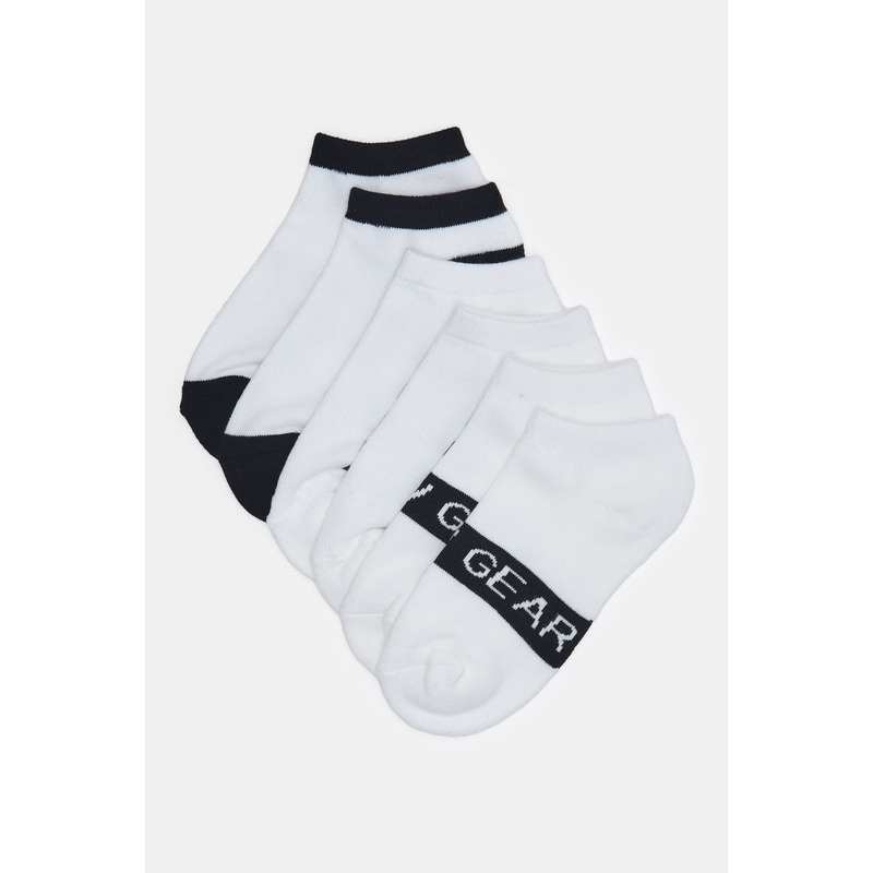 Senior Boys White Ankle Length Socks (3 Pairs)