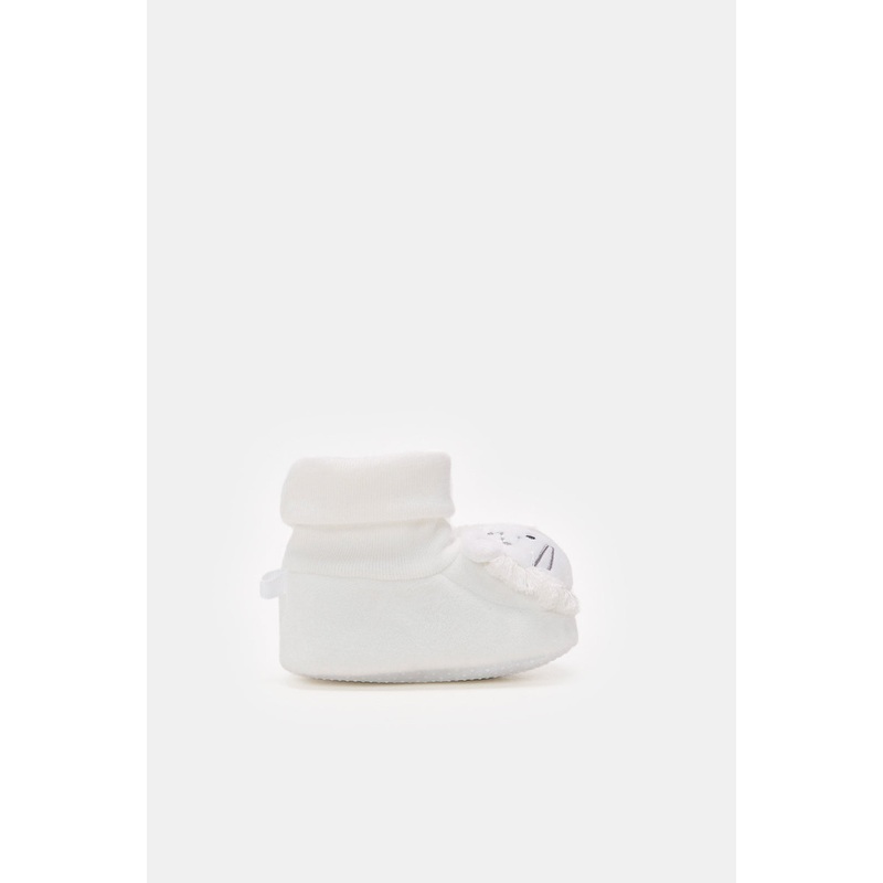 Babies White Cat Bootie|0-6 Months|6-12 Months|12-18 Months