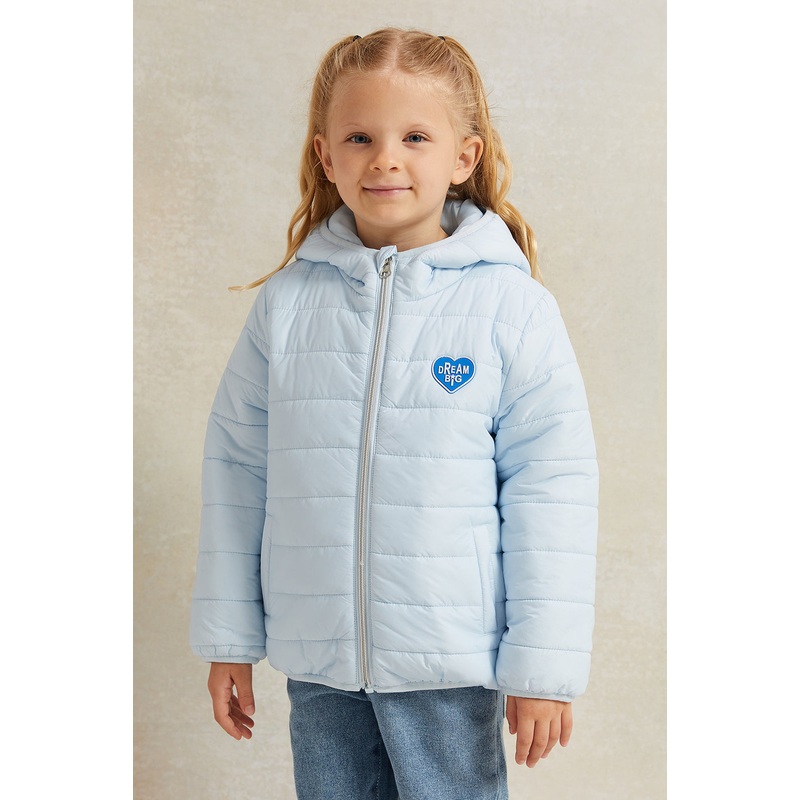 Girls Blue Hooded Jacket|2-3 Years|3-4 Years|4-5 Years|5-6 Years|6-7 Years|7-8 Years