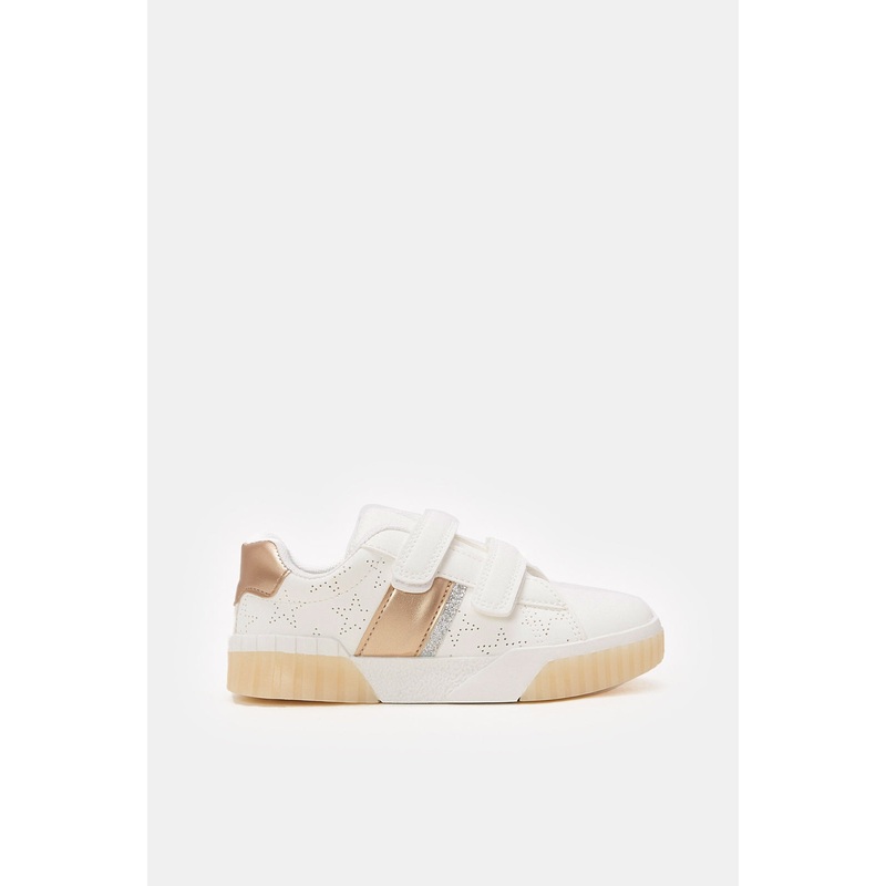 Girls Cream Velcro Trainer|EU25|EU26|EU27|EU28|EU29|EU30