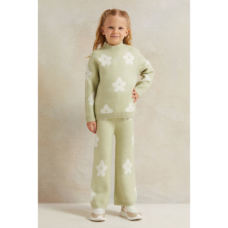 Girls Green knitted Set (2 Piece)