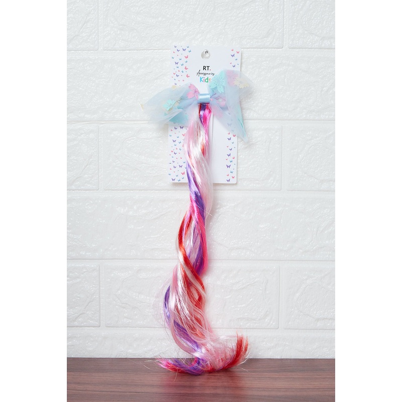 Girls Pink Synthetic Hair Clip