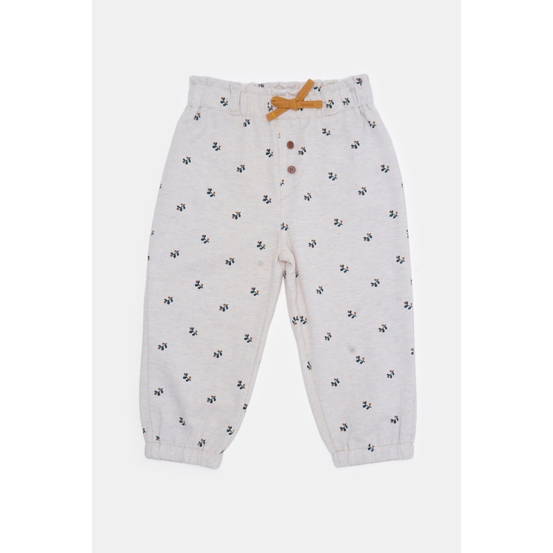 Infant Girls Beige Paper bag Trouser