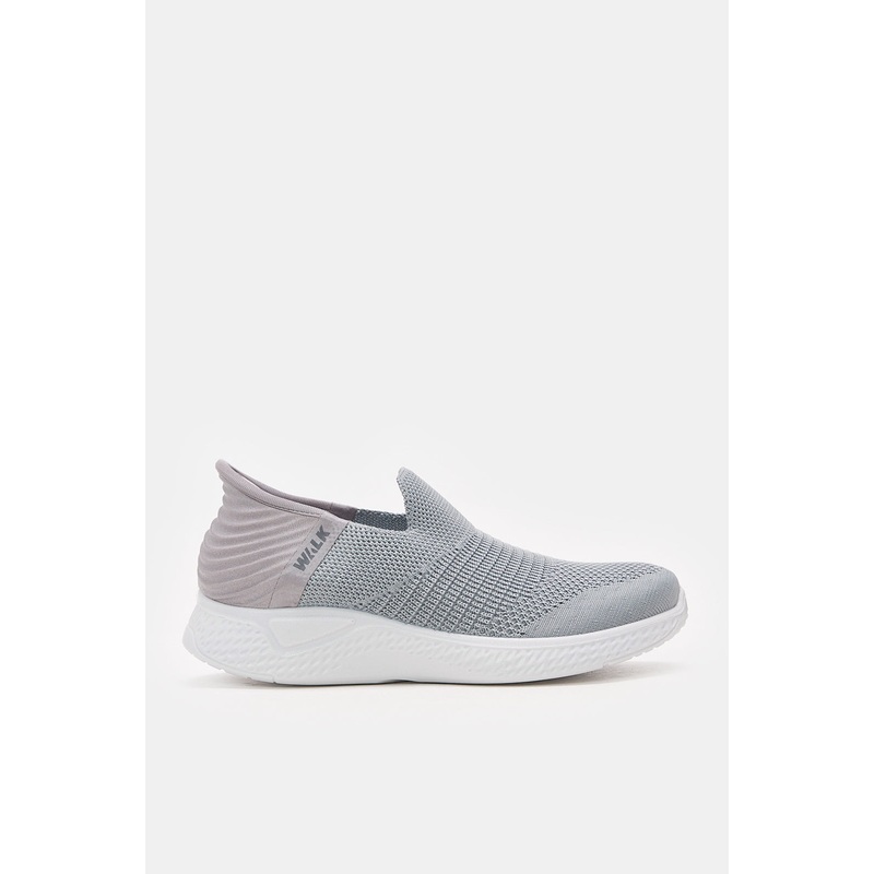 Men Grey Easy Slip-On Sneakers