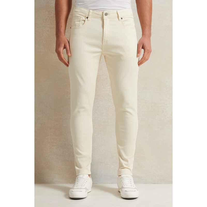 Men Ivory Slim Fit Denim Jeans