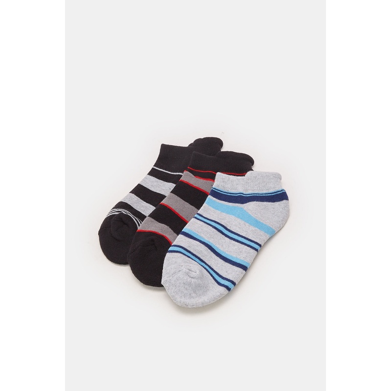 Senior Boys Assorted Striped Socks (3 Pairs)
