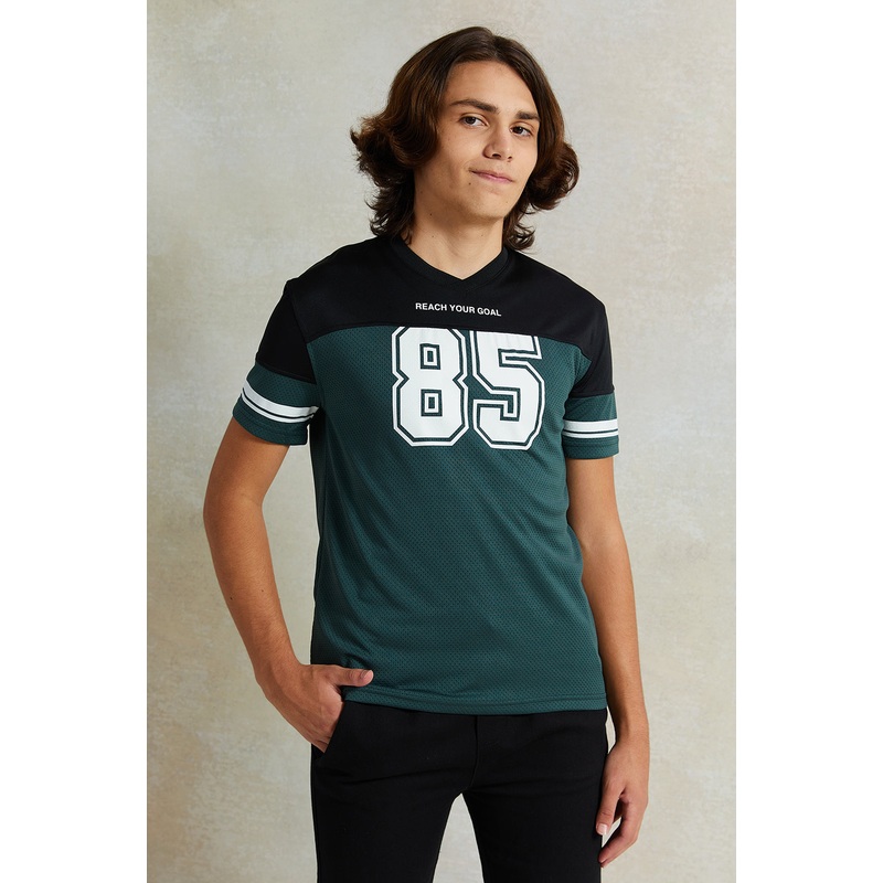 Senior Boys Green Baseball T-Shirt