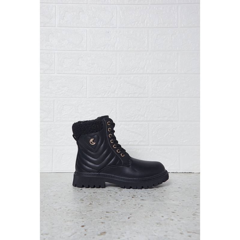 Senior Girls Black Ankle Length Boots