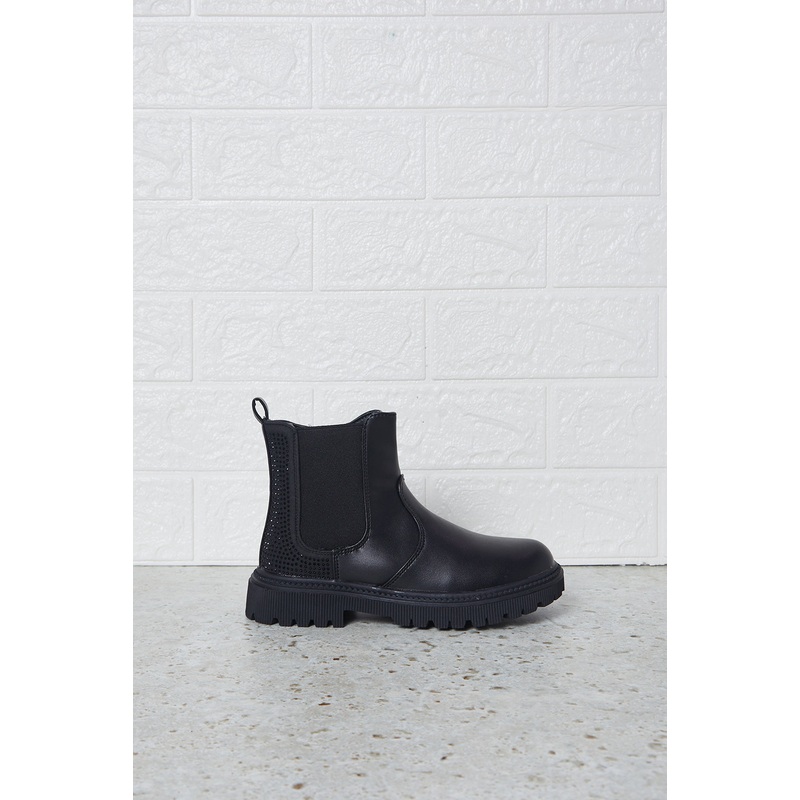 Senior Girls Black Chelsea Boots
