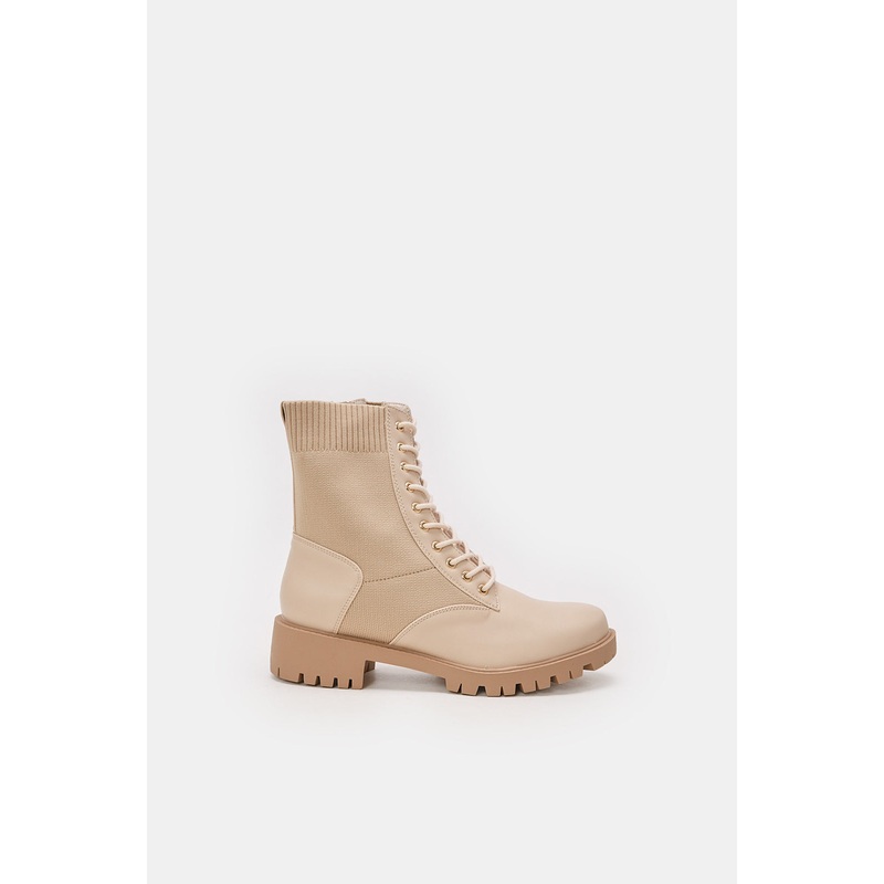 Women Beige Knitted  Boot|EU36|EU37|EU38|EU39|EU40|EU41