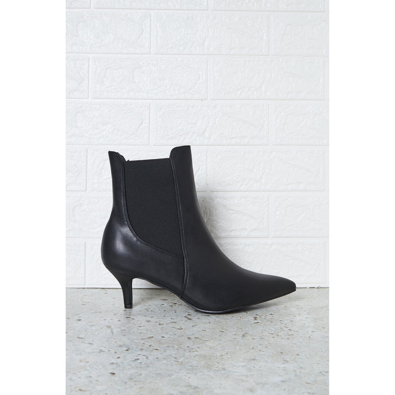 Women Black Solid Boot|EU36|EU37|EU38|EU39|EU40|EU41