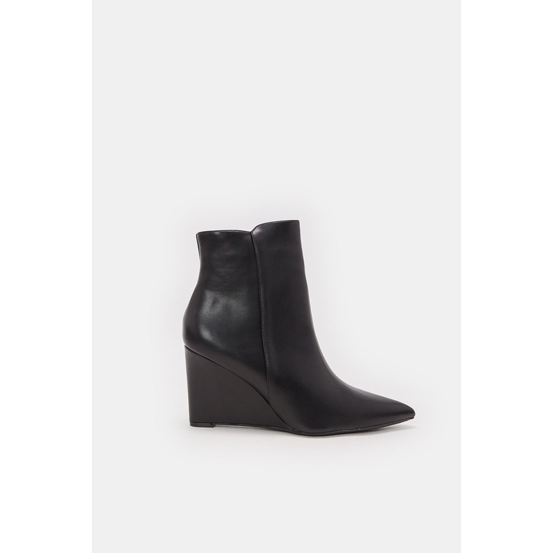 Women Black Wedge Heel Boots|EU36|EU37|EU38|EU39|EU40|EU41