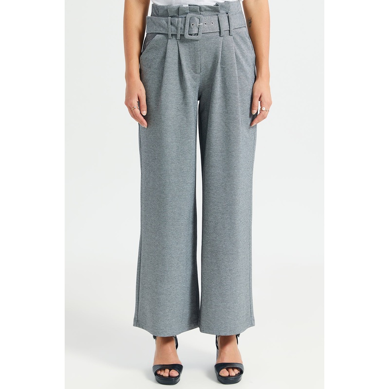 Women Grey Paper Bag Trouser|UK8|UK10|UK12|UK14|UK16|UK18