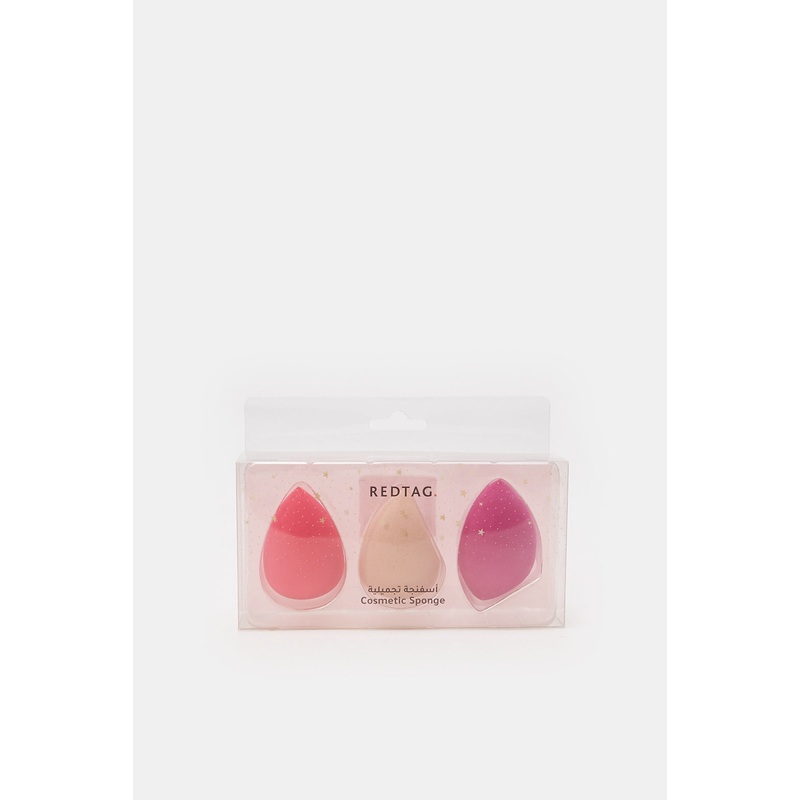 Women Pink Cosmetic Beauty Blender Set (Pack of 3)