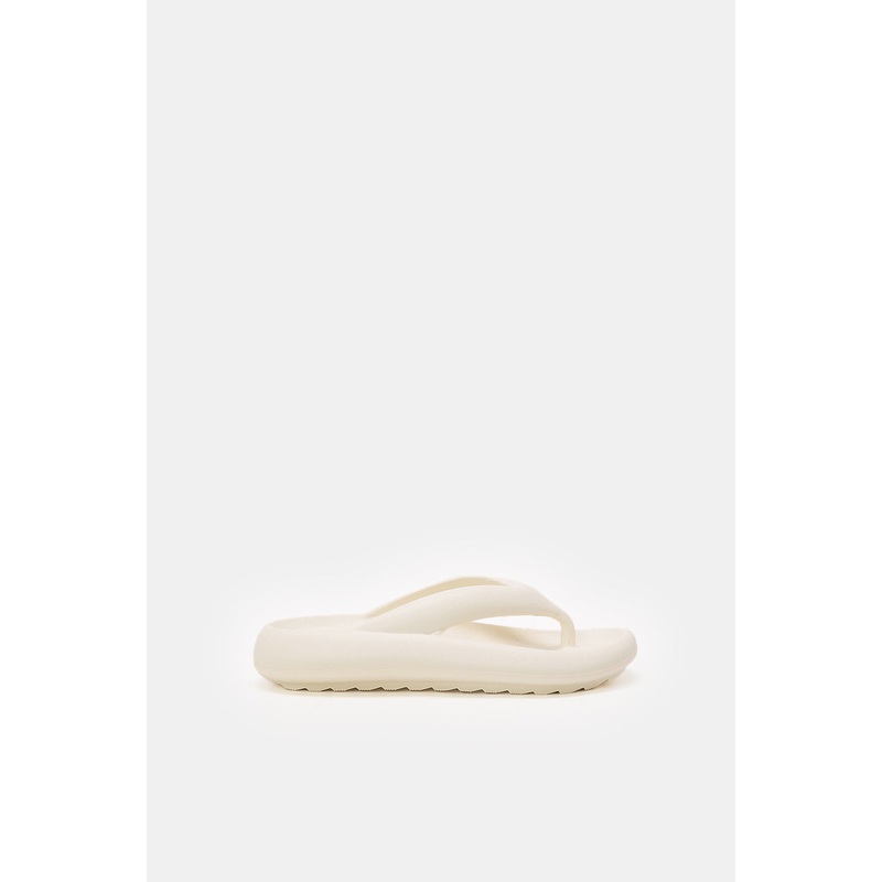 Women White Toe Post Molded Flipflop