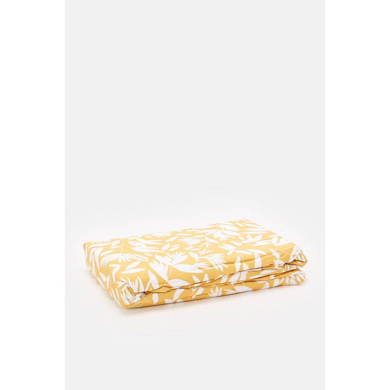 Yellow Leaves Printed Flat Sheet (Single Size)
