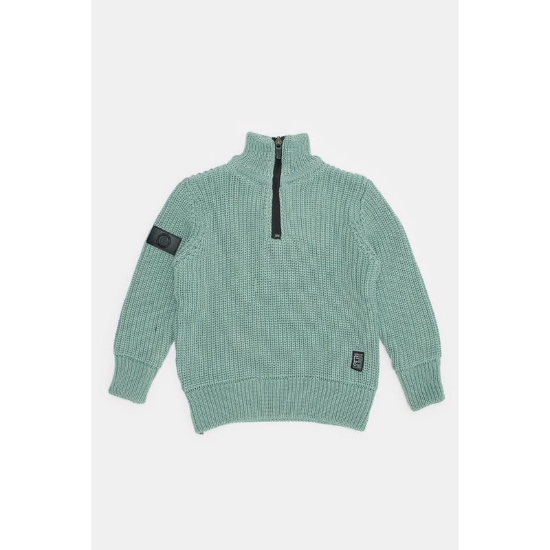 Infant Boys Green High Neck Pullover