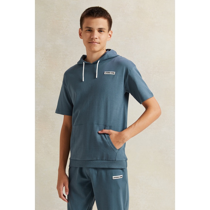 Senior Boys Blue Hooded Sweatshirt
