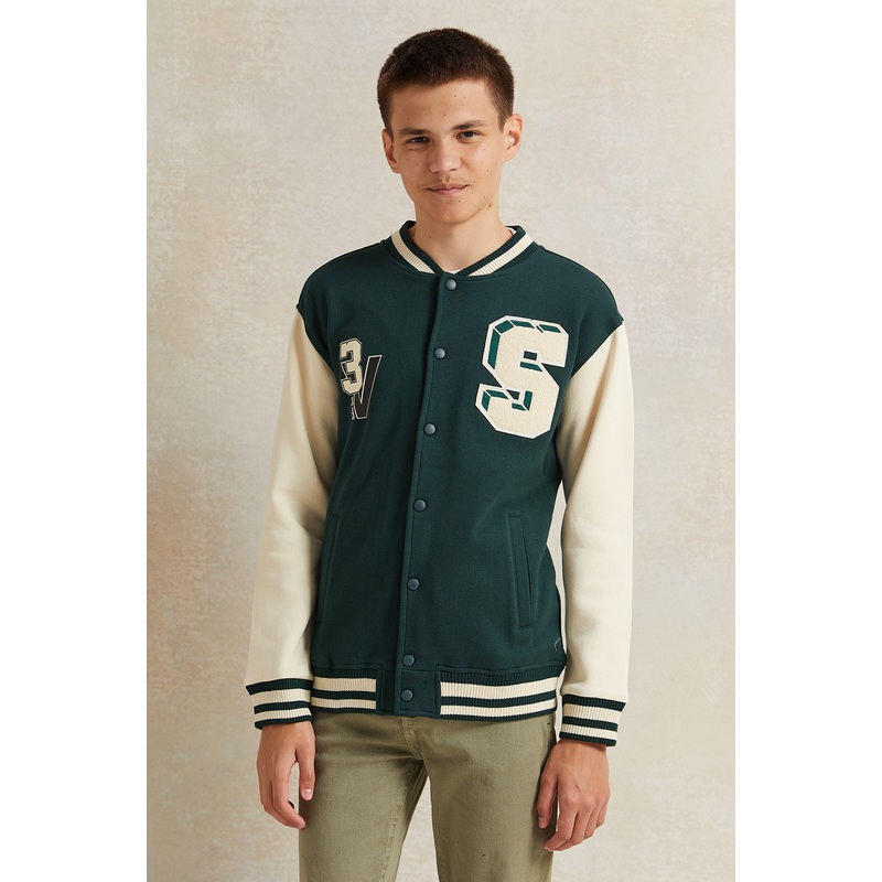 Senior Boys Green Baseball Sweatshirt